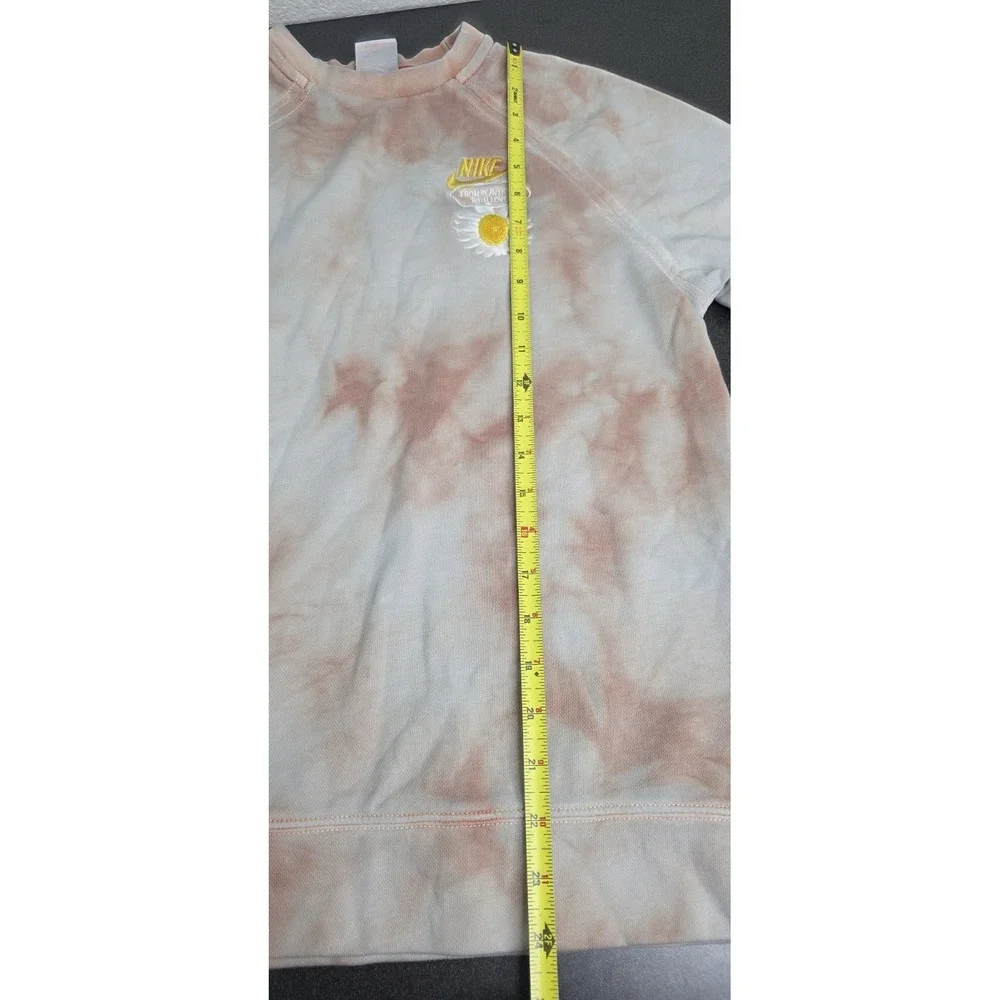 Nike From Beaverton W/ Love Orange Tie Dye Crew Sweatshirt YXL/WXS Pullover Boho